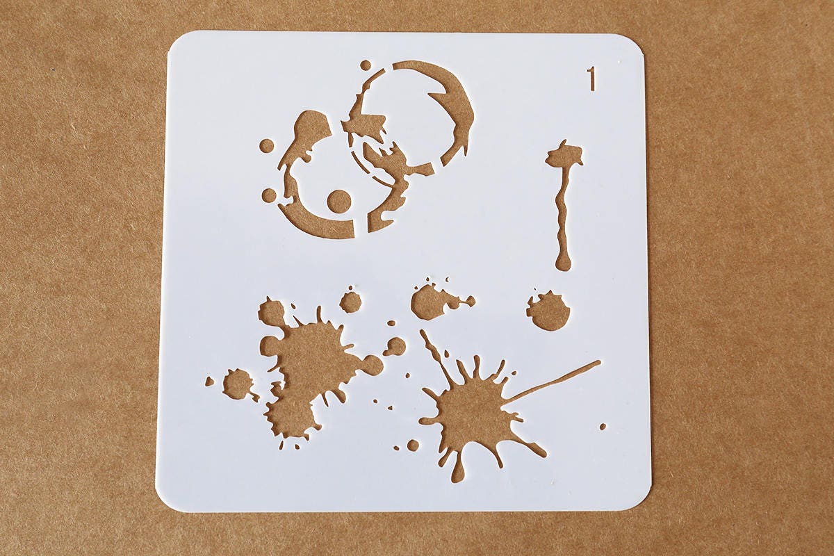 Paint Splatter Stencil Paint Splash Bullet Journal Etsy Canada