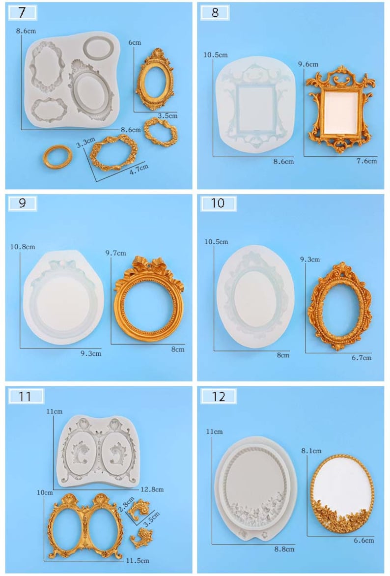 Frame border silicone mold/Retro photo frame mold/Home decorations tool/DIY Handicraft tool image 5
