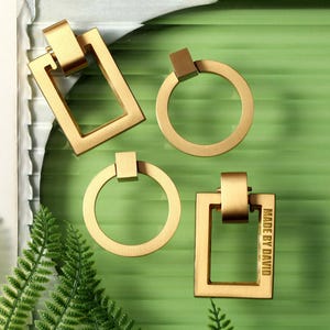 Ring drop drawer dresser knobs,brass drop wardrobe knobs,gold cabinet knobs,Custom Engraved furniture improvement hardware pulls,door handle