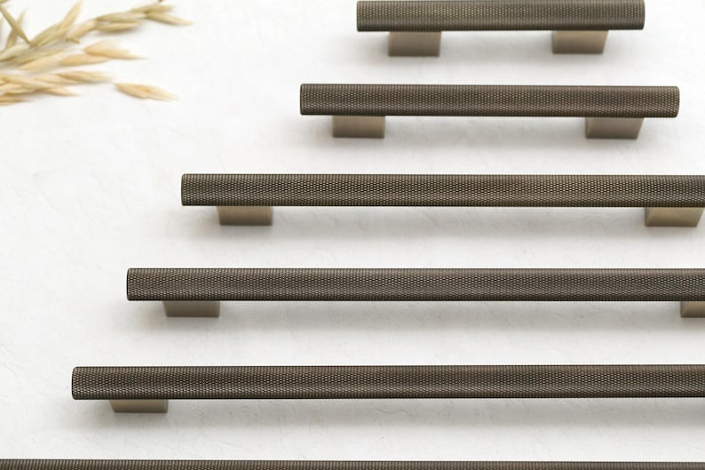 Textured Antique Brass Cabinet Pulls,minimalist Furniture Knobs,kitchen ...