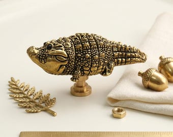 Krokodilfett massive Messing Schubladenknöpfe,Schrankknopf,Möbelersatz Verbesserung Griffe,Custom Engraved Animal Garderobe Dresser Pull