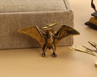Pterosaur brass drawer knobs,unique dinosaur cabinet knobs,Custom engraved dresser nursery pulls,furniture improvement replacement handles