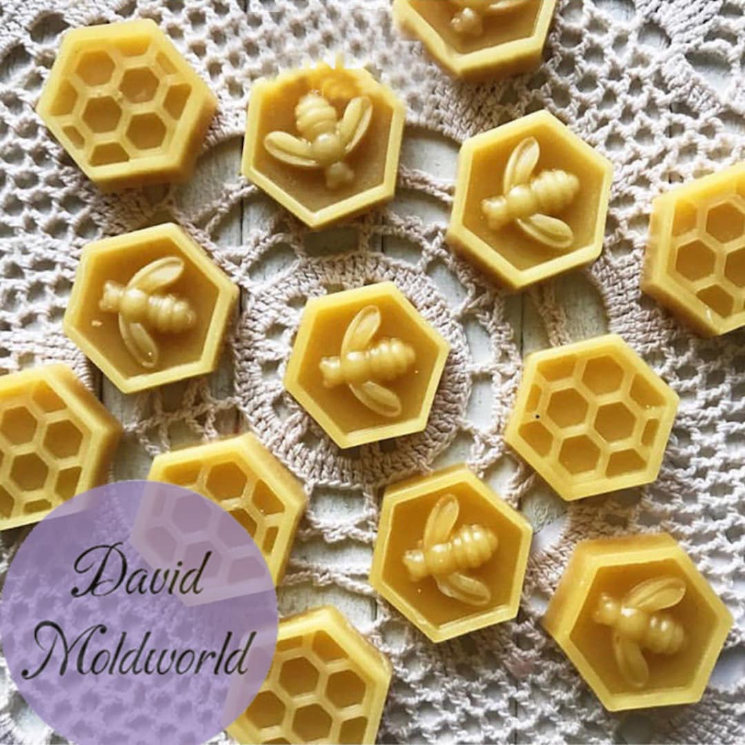 Bee and Honeycomb Silicone Molds Set, 7 cavity Bee Mold, Honeycomb Mat –  Sweet Degrees Kitchen