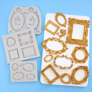 Frame border silicone mold/Retro photo frame mold/Home decorations tool/DIY Handicraft tool image 2