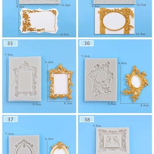 Frame border silicone mold/Retro photo frame mold/Home decorations tool/DIY Handicraft tool image 9