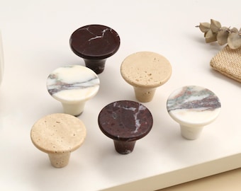 Natural Viola drawer knob,Travertine cabinet knob,Rosso dresser pull,furniture improvement handle,Custom Engraved furniture replacement knob