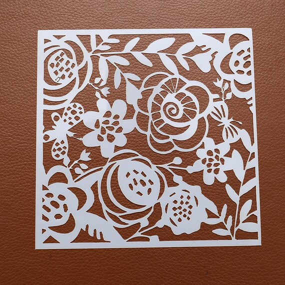 Spring floral stencil botanic Bullet Journal StencilPlanner | Etsy