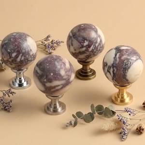Viola luxury marble drawer knobs,Round ball cabinet knobs,furniture improvement knobs,Custom Engraved dresser pulls,Kitchen knob,Door handle