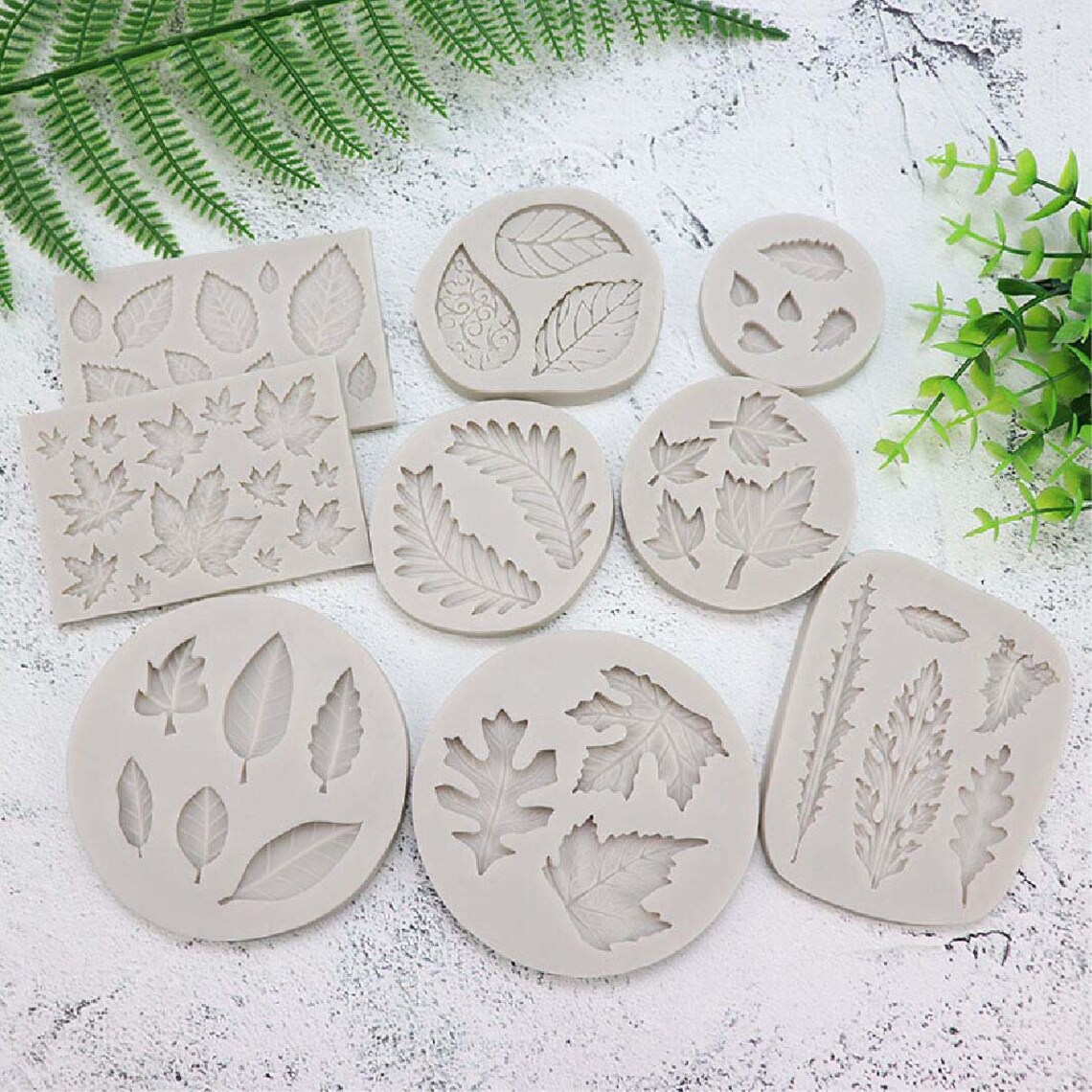 Fern Leaf Silicone Mold Various Plant Leaves MoldFondant Etsy