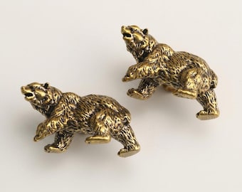 Polar bear drawer knobs,solid brass cabinet knobs,furniture replacement improvement handles ,Custom Engraved Animal wardrobe dresser pulls