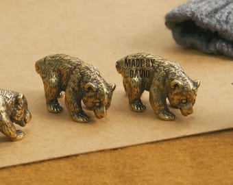 Bear solid brass drawer knobs,cabinet door knobs,furniture replacement improvement handles,Custom Engraved Animal wardrobe dresser pulls