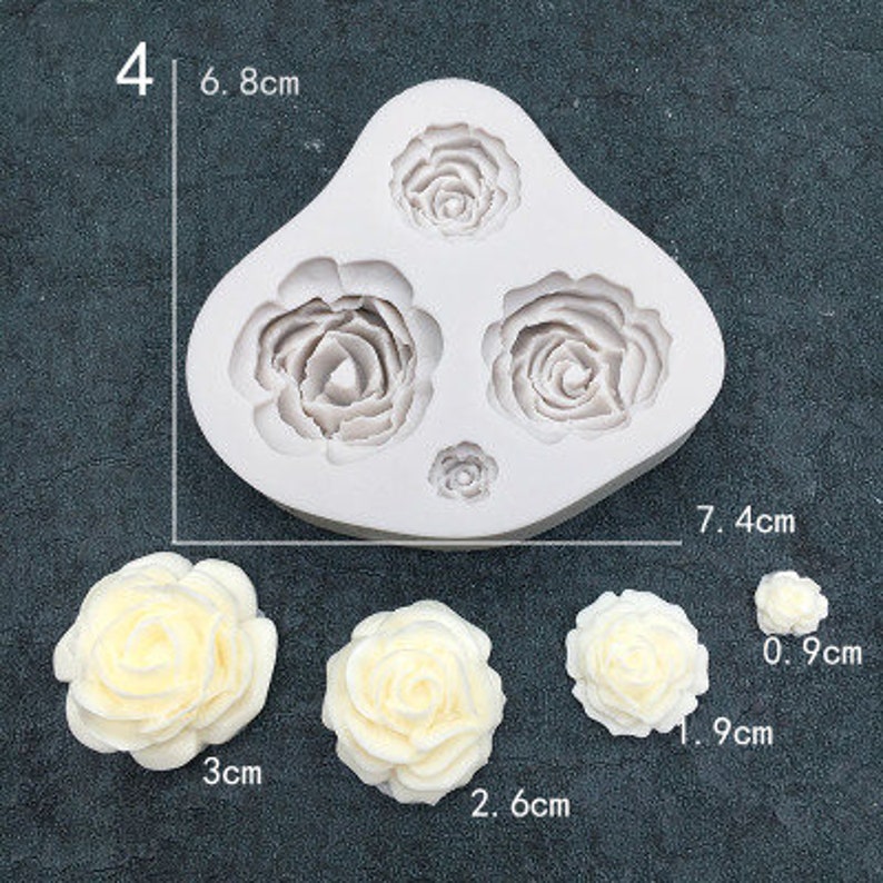 Rose Cake Mold/flowers Silicone Mold/candy Chocolatecupcake Etsy