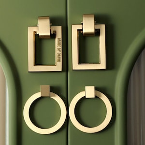 Ring drop drawer dresser knobs,brass drop wardrobe knobs,Custom Engraved gold cabinet knobs,furniture improvement replacement hardware pulls