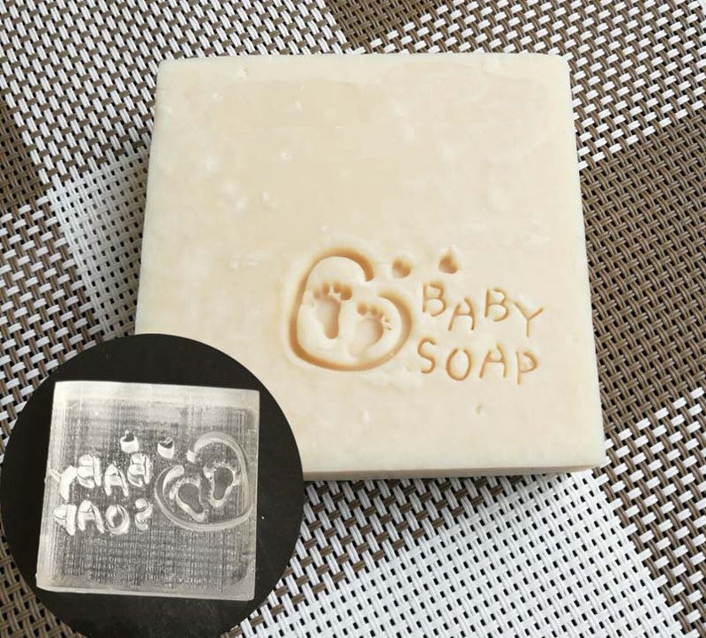 Baby Soap Stamp Baby Foot Soap Stamp Bath Soap Stamp Mini Soap Stamp image 2