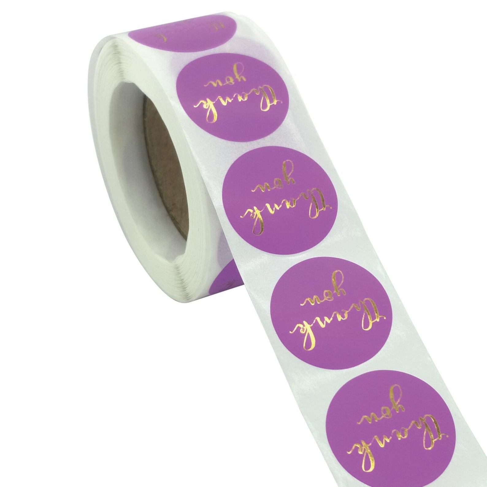 Gold Foil Thank You Stickers Pink White Black/ 1 Inch/ 500 | Etsy