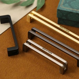 Matte black hollow pulls,Minimalist silver cabinet pulls,Custom Engraved Gold furniture replacement handles,grey kitchen handles,Drawer knob