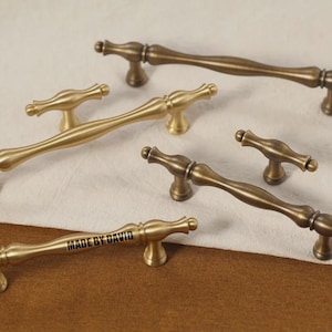 Puxadores de armário vintage francês, puxadores de armário de cozinha, puxadores de reposição para móveis, puxadores de guarda-roupa gravados personalizados, puxadores de cômoda de latão maciço