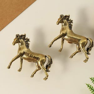 Horse solid brass drawer knobs,Steed cabinet knobs,Custom Engraved furniture replacement improvement handles ,Animal wardrobe dresser pulls