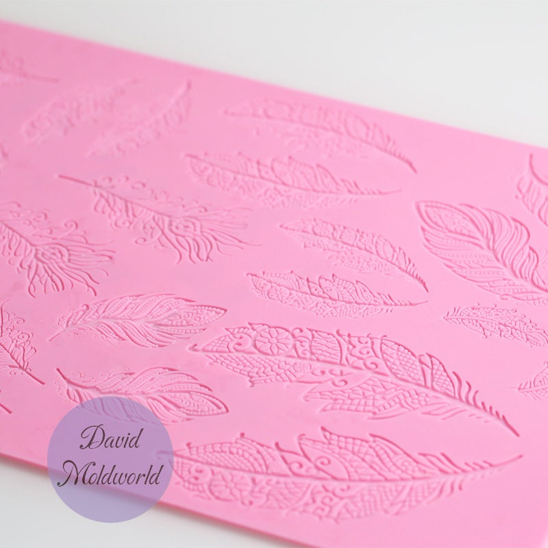 Multi Lace Feather Silicone Mold/leaf Mold /feather Mold for - Etsy