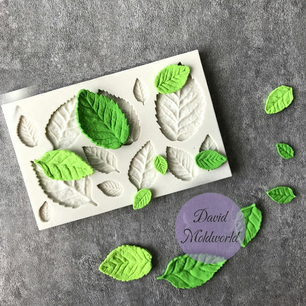 Rose leaves Silicone mold/Leaf Mold / Elegant leave mold for cake decorating/ epoxy resins/Baking Tool