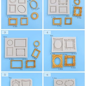 Frame border silicone mold/Retro photo frame mold/Home decorations tool/DIY Handicraft tool image 4