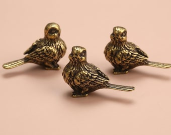 Sparrow drawer knobs,Solid brass bird cabinet knobs,furniture improvement handles,Custom Engraved cupboard knobs,wardrobe dresser pulls