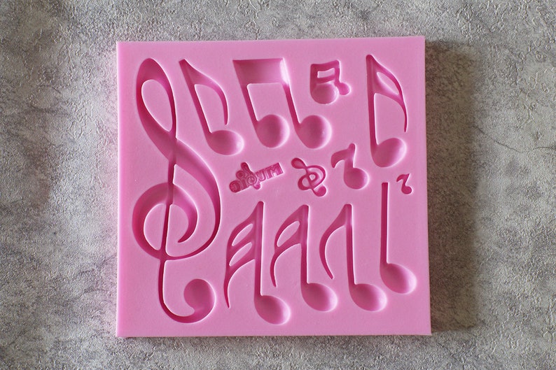 13 Shapes Music Notes Silicone Mold Pendant Mould Baby Shower Etsy