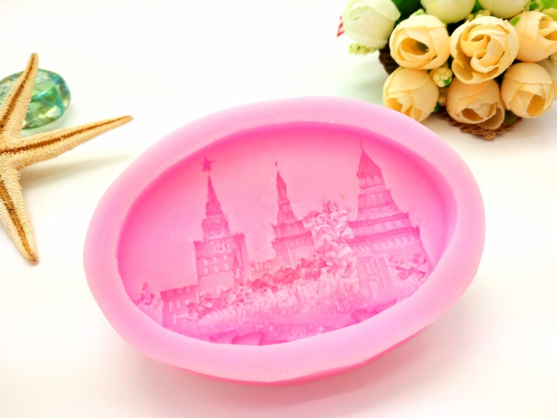 Castle Mould church wedding moldCake Decor Chocolate Fondant Candy baking Tools