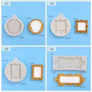 Frame border silicone mold/Retro photo frame mold/Home decorations tool/DIY Handicraft tool image 8