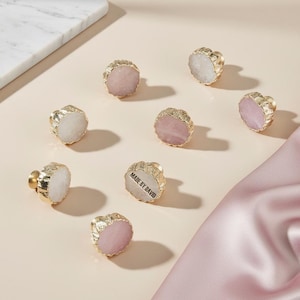 Natural crystal brass knob,cabinet door pull,Custom Engraved furniture improvement knob,pink white crystal handle,cupboard wardrobe knob