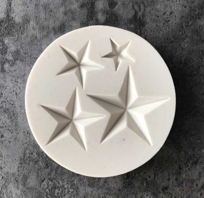Stars Mold 5 Mini Stars Chocolate Silicone Fondant Cake Mold Etsy