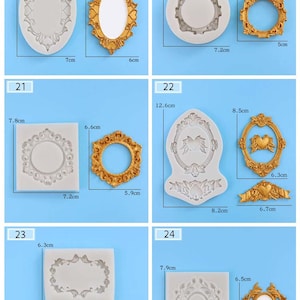 Frame border silicone mold/Retro photo frame mold/Home decorations tool/DIY Handicraft tool image 7