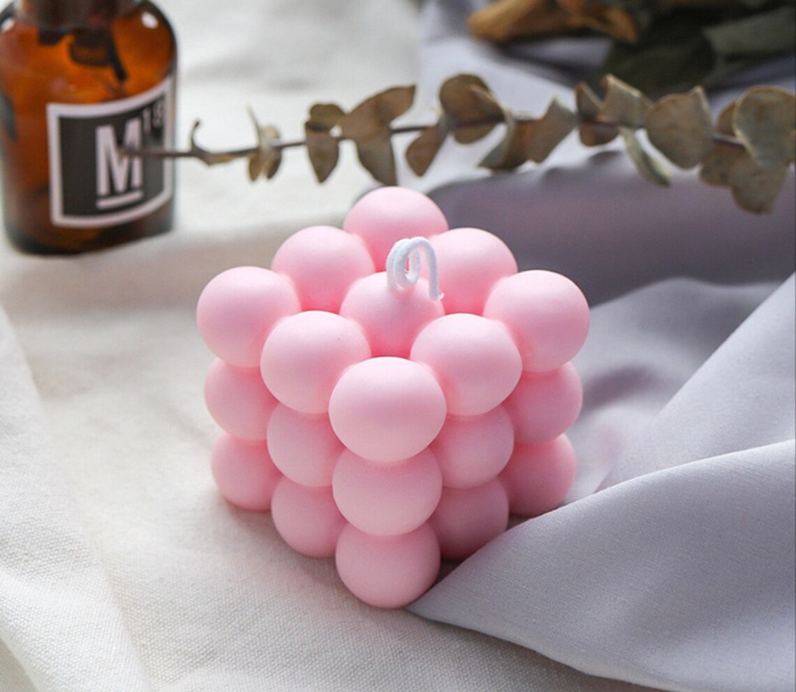 Magic Cube Candle Mold/ 3D Bubbles Candle Silicone Mold/ Atom Etsy