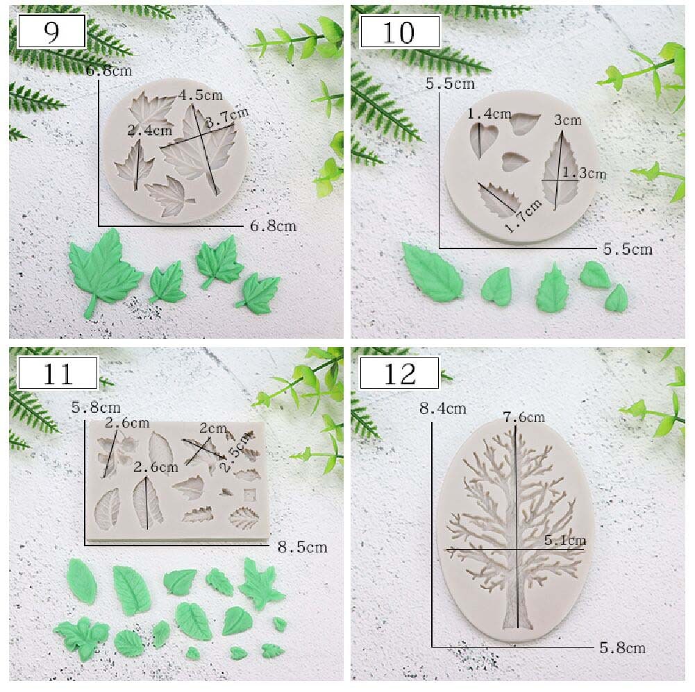 Fern Leaf Silicone Mold Various Plant Leaves Moldfondant Etsy