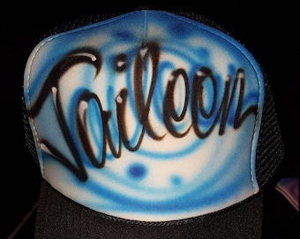 Personalized baseball cap, trucker hat, birthday, party favor, graffiti hat, kid gifts, bar mitzvah favor, quince, 90's, FREE SHIPPING