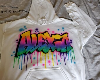 Personalized airbrush hoodies sales