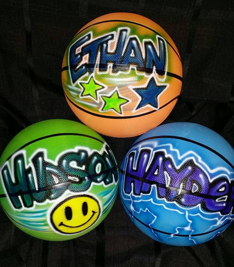 Full Size Basketball with Custom Airbrush Design FREE SHIPPING image 3