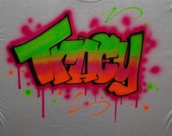 Airbrush Name Shirt, Personalized Kids Baby Name Apparel