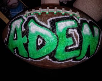 Football (full size) with airbrush names