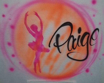 Airbrush Hoodie, Ballet Dancer Silhouette Design