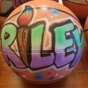 Full Size Basketball with Custom Airbrush Design FREE SHIPPING image 8