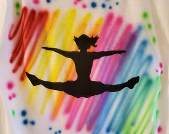 Airbrush Hoodie, Cheer Silhouette Design