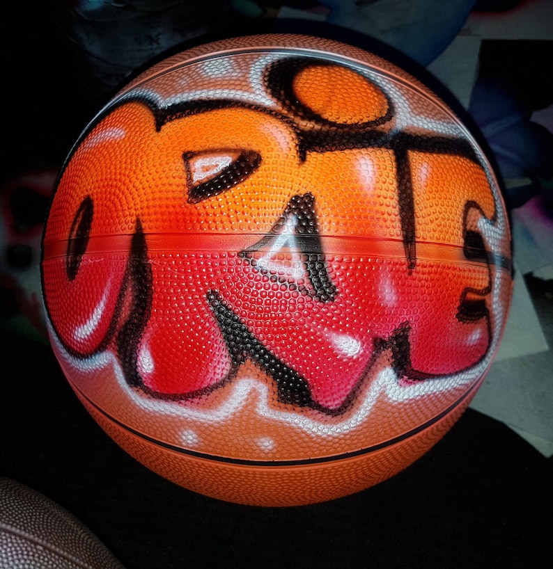 Custom Airbrush Basketball Personalized Pick Names Colors Etsy