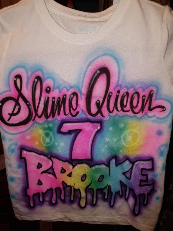 Slime Shirts For Girls Slime Queen 7th Birthday Shirt Slime Shirts For Girls Slime Queen 7th Birthday Shirt