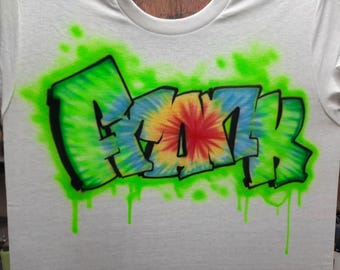 ★GOAL STUDIO★ AIR DRY GRAFFITI LOGO TEECHARCOAL G5MTS103#C AIR DRY GRAFFITI LOGO TEE-CHARCOAL - GOALSTUDIO