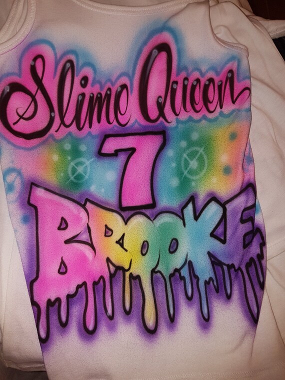 Slime Shirts For Girls Slime Queen 7th Birthday Shirt Slime Shirts For Girls Slime Queen 7th Birthday Shirt