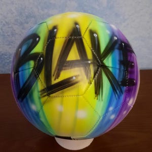 Airbrushed Soccer Ball, Scratch font