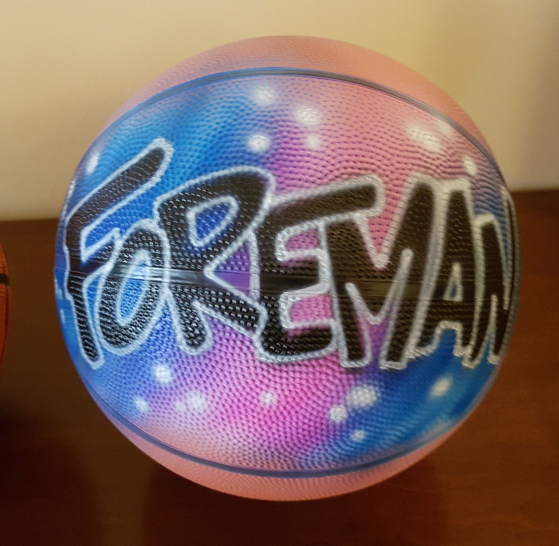 Custom Airbrush Basketball Personalized Pick Names Colors Etsy