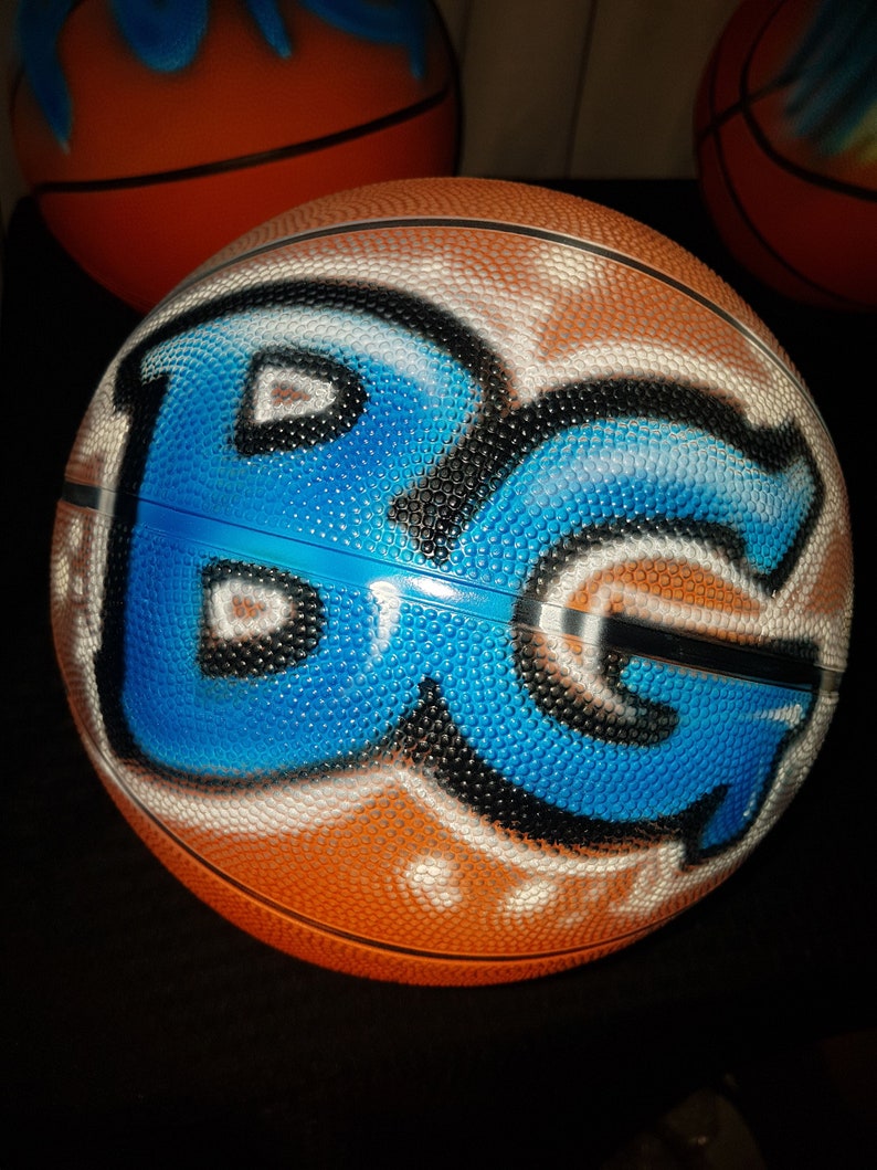 Custom Airbrush Basketball Personalized Pick Names Colors Etsy