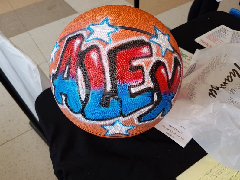 Full Size Basketball with Custom Airbrush Design FREE SHIPPING image 9